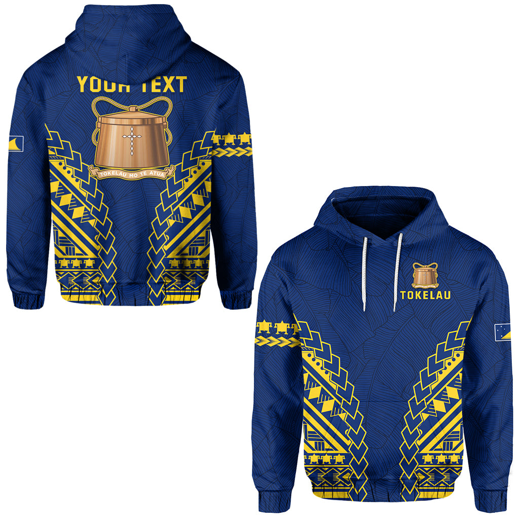 Custom Tokelau Hoodie Coconut Palm Leaf LT13 Unisex Blue - Polynesian Pride