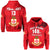 (Custom Text and Number) Kolisi Tonga College Atele Hoodie 140 Years Anniversary Tongan Ngatu LT13 Hoodie Red - Polynesian Pride