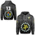 Custom The Kukis Hoodie Cook Islands Rugby Black Custom Text and Number LT13 Unisex Black - Polynesian Pride