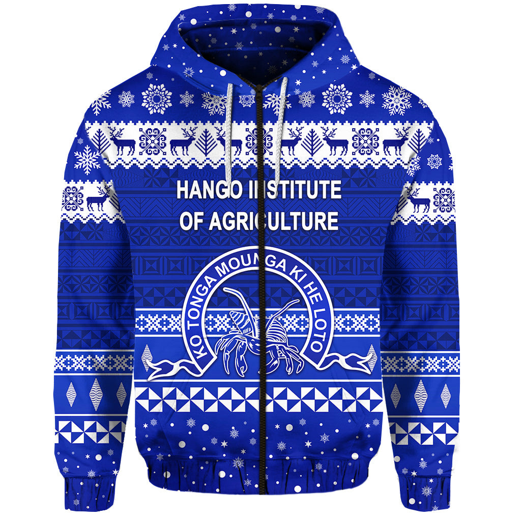 Custom Hango Institute of Agriculture Christmas Zip Hoodie Simple Style LT8 - Polynesian Pride