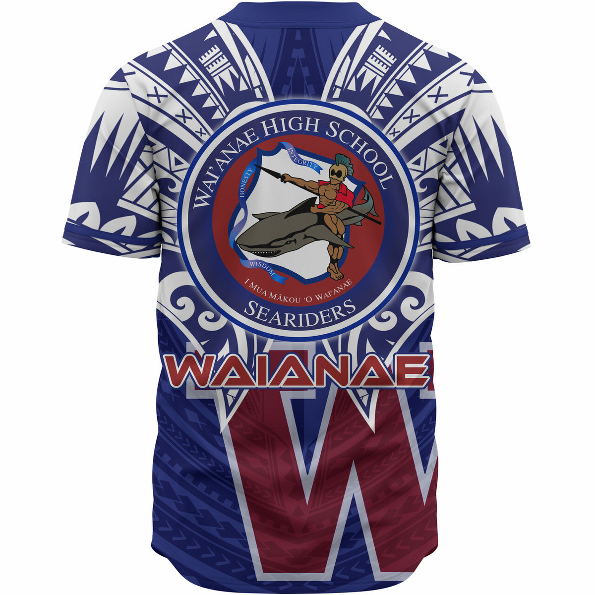 Hawaii Custom Personalised Baseball Shirt - Waianae High School Hawaiian Patterns LT10 - Polynesian Pride