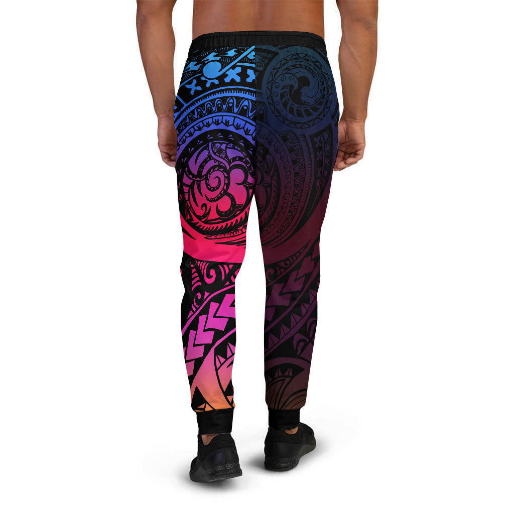 Hawaii Jogger - Polynesian Tattoo Rainbow Color Style - Polynesian Pride