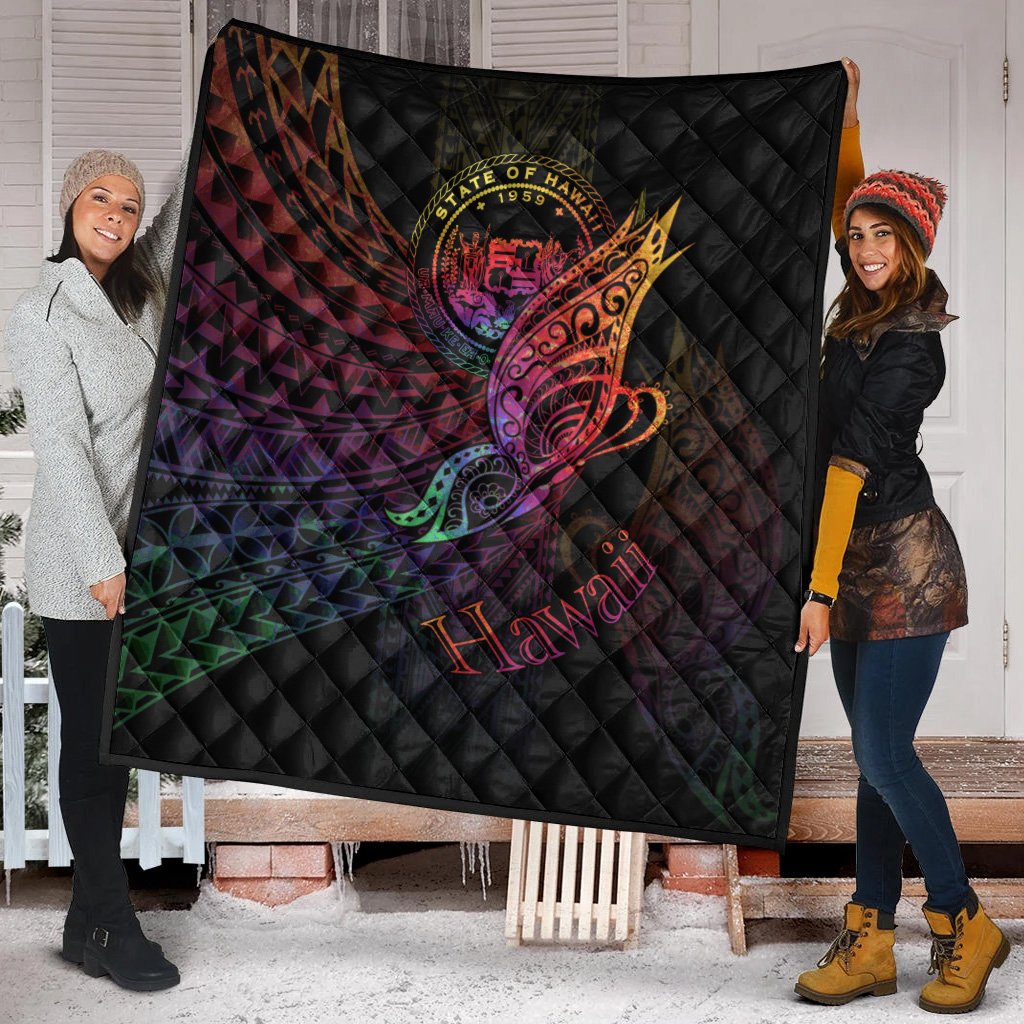 Hawaii Premium Quilt - Butterfly Polynesian Style - Polynesian Pride
