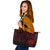 Hawaii Leather Tote - Red Color Cross Style - Polynesian Pride