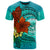 Hawaii T Shirt Tropical Flowers Style Unisex Blue - Polynesian Pride