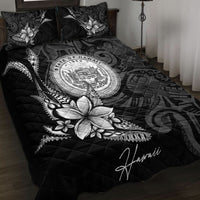 Hawaii Quilt Bed Set - Fish With Plumeria Flowers Style - Polynesian Pride