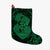 Hawaii Anchor Hibiscus Flower Vintage Christmas Stocking - AH - Green Christmas Stocking 26 X 42 cm Black - Polynesian Pride