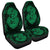 Hawaii Anchor Hibiscus Flower Vintage Car Seat Covers - AH - Green Universal Fit Black - Polynesian Pride