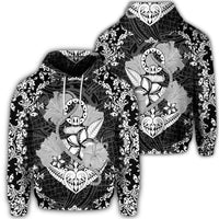 Hawaiian Anchor Hibiscus Flower Vintage Hoodie Unisex Art - Polynesian Pride