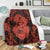 Hawaii Anchor Hibiscus Flower Vintage Premium Blankets - AH - Orange - Polynesian Pride