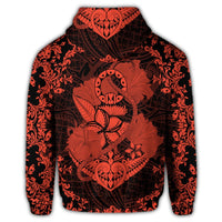 Hawaii Anchor Hibiscus Flower Vintage Hoodie Orange - Polynesian Pride