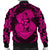 Hawaii Anchor Hibiscus Flower Vintage Bomber Jacket - AH - Pink - Polynesian Pride