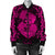 Hawaii Anchor Hibiscus Flower Vintage Bomber Jacket - AH - Pink - Polynesian Pride