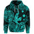 Custom Hawaii Angry Shark Polynesian Hoodie Unique Style Turquoise LT8 - Polynesian Pride