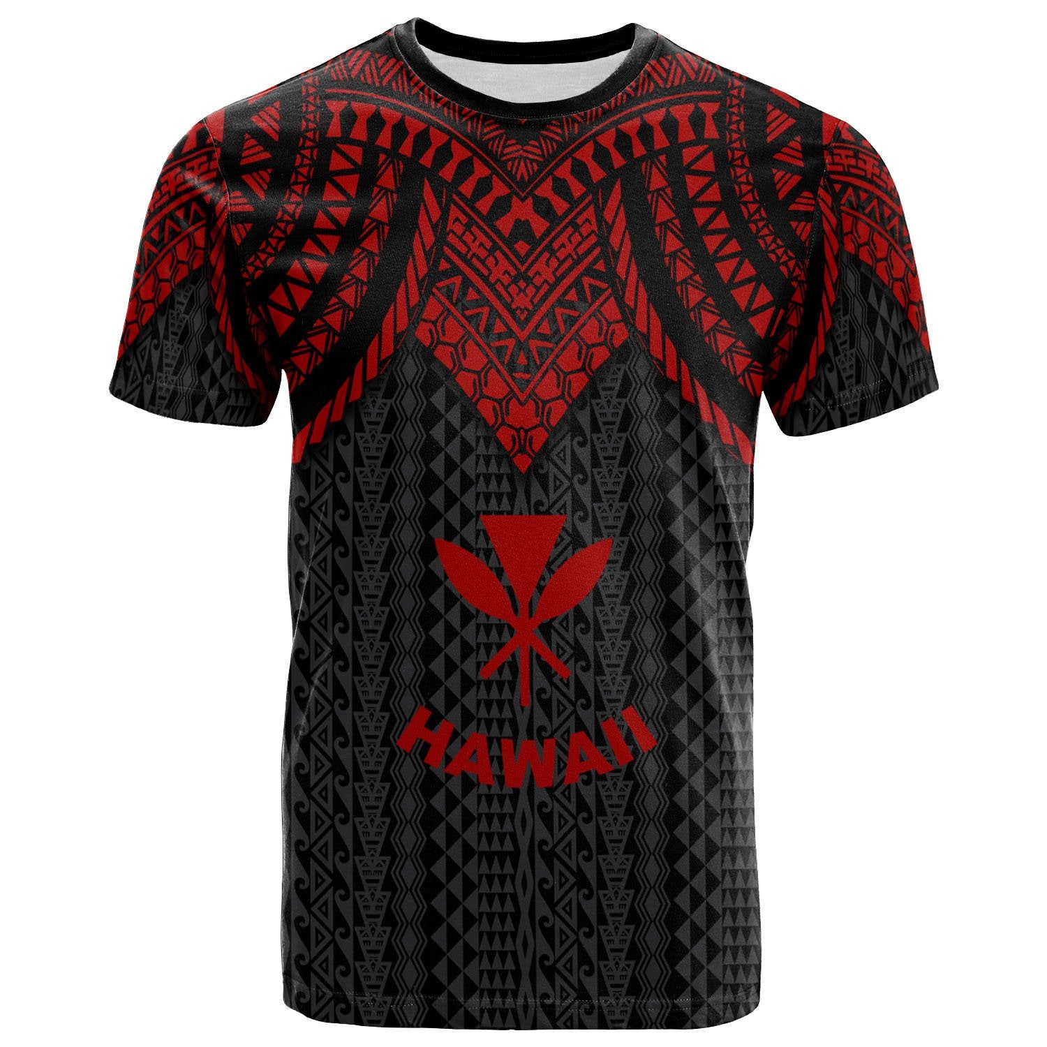 Hawaii T Shirt Polynesian Armor Style Red Unisex Red - Polynesian Pride