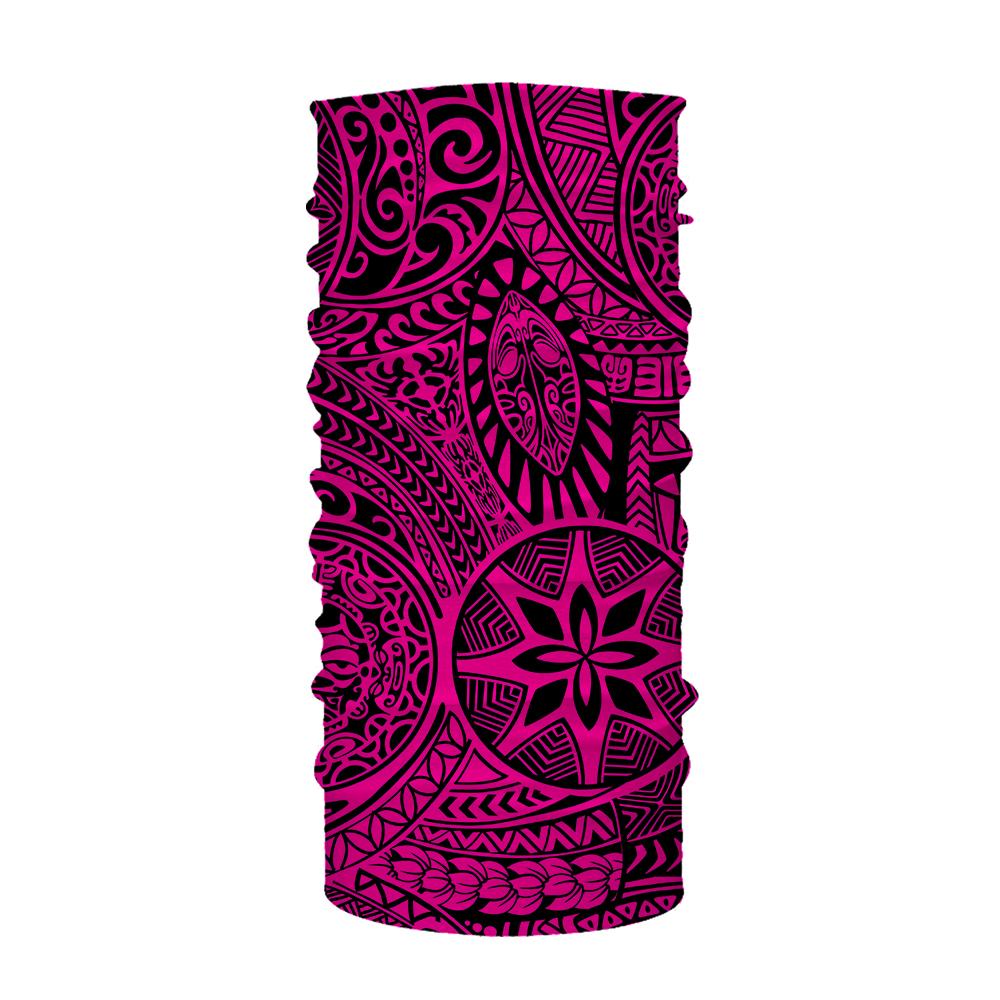 Hawaii Bandana Polynesian Hawaiian Style Tribal Tattoo Pink One Size Pink - Polynesian Pride