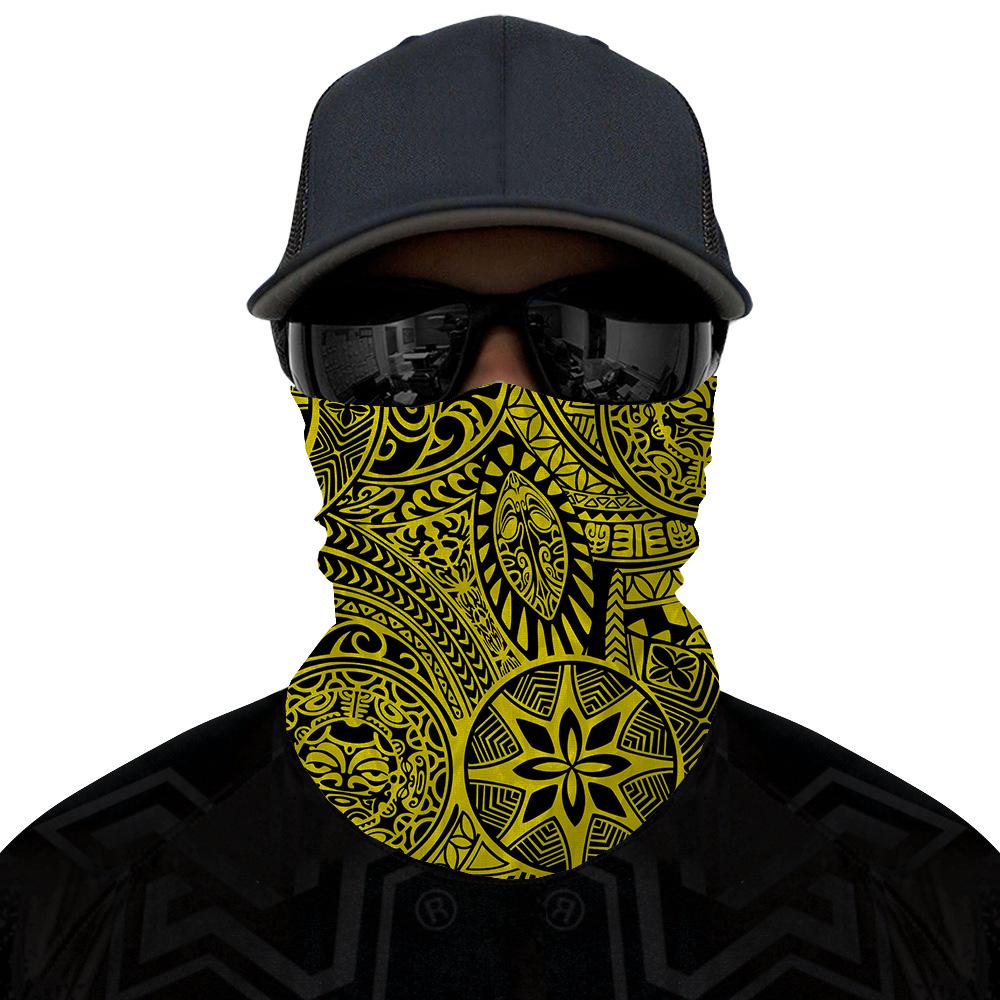 Hawaii Bandana Polynesian Hawaiian Style Tribal Tattoo Yellow - Polynesian Pride