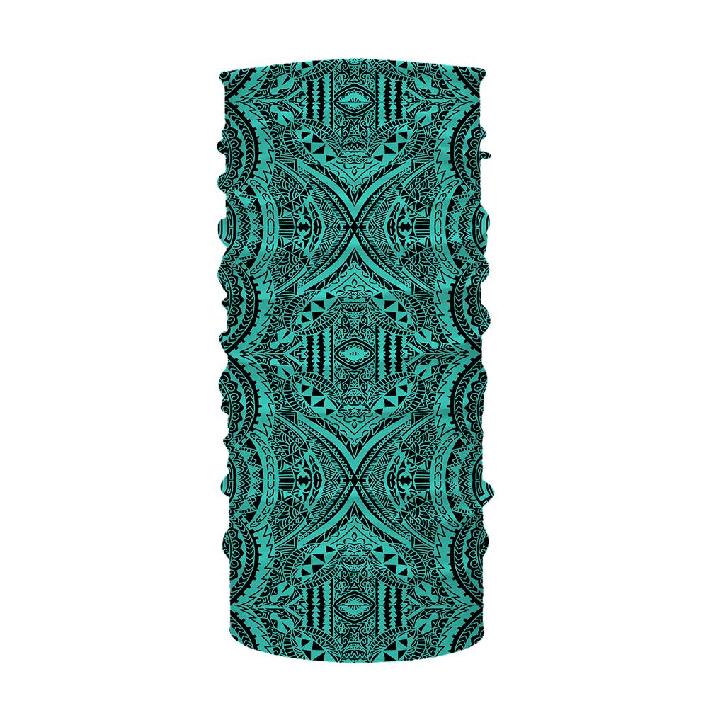 Hawaii Bandana Polynesian Symmetry Turquoise One Size Turquoise - Polynesian Pride