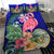 Hawaii Bedding Set - The Flamingo Hibiscus Blue - Polynesian Pride