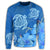 Hawaii Blue Hibiscus Turtle Polynesian Sweatshirt - AH - Polynesian Pride