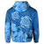 Hawaii Blue Hibiscus Turtle Polynesian Zip Hoodie - Polynesian Pride