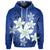 Custom Hawaii Blue Plumeria Hoodie - Polynesian Pride