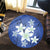 Hawaii Blue Plumeria Round Carpet - AH - Polynesian Pride