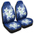 Hawaii Blue Plumeria Car Seat Covers - AH Universal Fit Black - Polynesian Pride