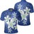 Hawaii Blue Plumeria Polo Shirt Unisex Black - Polynesian Pride