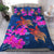 Hawaii Couple Turtle Hibiscus Valentine Bedding Set - Light Style - AH Blue - Polynesian Pride