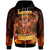 Hawaii Custom Personalized Zip up Hoodie The Fire Knife Dance Unisex Black - Polynesian Pride