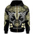 Hawaii Custom Zip up Hoodie Pacific Maori Pattern Sharks Unisex Black - Polynesian Pride