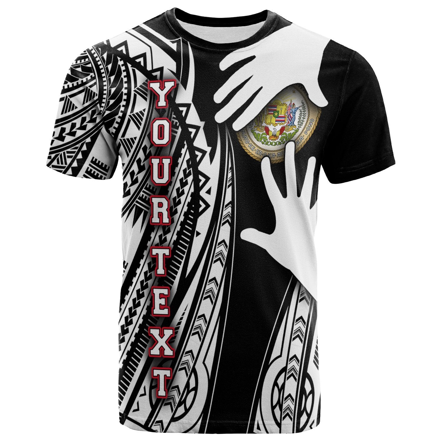 Hawaii Custom T Shirt Touch My Heart Unisex Black - Polynesian Pride