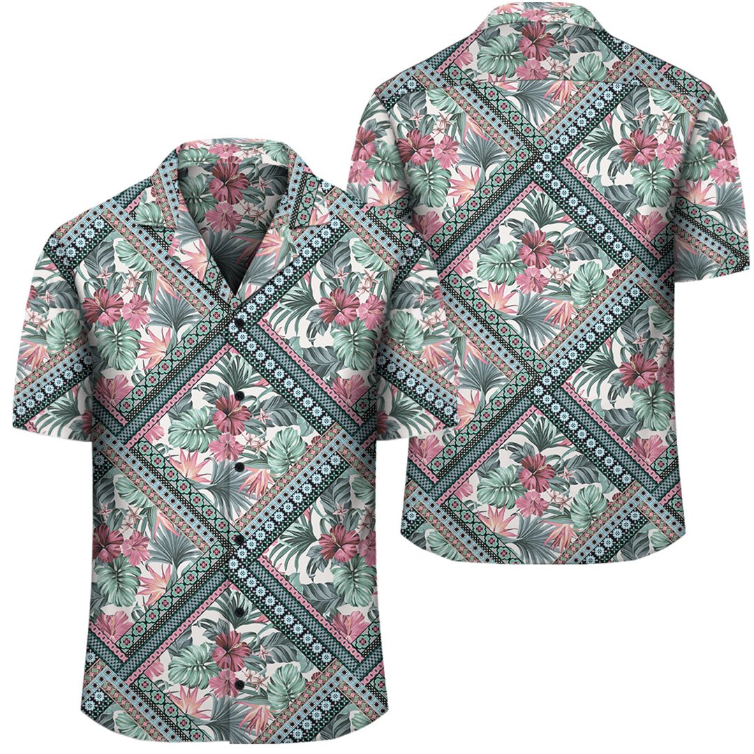 Hawaii Exotic Tropical Flowers In Pastel Colors Hawaiian Shirt Unisex Black - Polynesian Pride