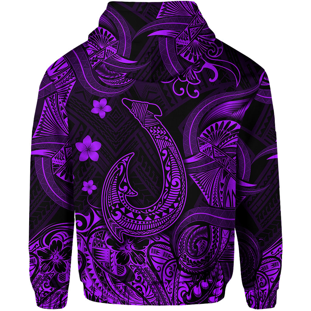 Hawaii Fish Hook Polynesian Hoodie Unique Style Purple LT8 - Polynesian Pride
