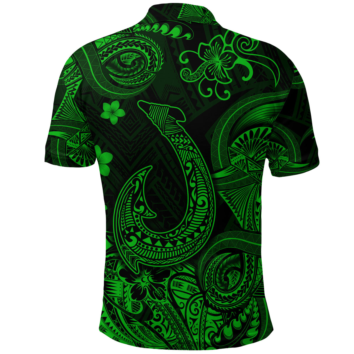 Hawaii Fish Hook Polynesian Polo Shirt Unique Style Green LT8 - Polynesian Pride