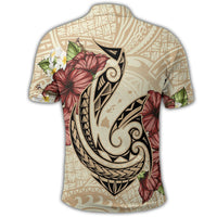 Hawaii Fish Hook Hibiscus Plumeria Polynesian Polo Shirt - Polynesian Pride