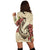 Hawaii Fish Hook Hibiscus Plumeria Polynesian Hoodie Dress - AH - Polynesian Pride