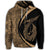 Hawaii Fish Hook Polynesian Zip Hoodie Circle Style Gold - Polynesian Pride