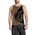 Hawaii Fish Hook Polynesian Tank Top - Circle Style Gold - AH Black - Polynesian Pride