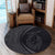 Hawaii Fish Hook Polynesian Round Carpet - Circle Style Gray - AH - Polynesian Pride