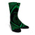 Hawaii Fish Hook Polynesian Crew Socks - Circle Style Green - AH - Polynesian Pride