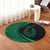 Hawaii Fish Hook Polynesian Round Carpet - Circle Style Green - AH - Polynesian Pride