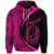 Hawaii Fish Hook Polynesian Zip Hoodie Circle Style Pink - Polynesian Pride