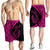 Hawaii Fish Hook Polynesian Men's Shorts - Circle Style Pink - AH - Polynesian Pride