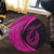 Hawaii Fish Hook Polynesian Round Carpet - Circle Style Pink - AH - Polynesian Pride