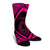 Hawaii Fish Hook Polynesian Crew Socks - Circle Style Pink - AH - Polynesian Pride