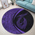 Hawaii Fish Hook Polynesian Round Carpet - Circle Style Purple - AH - Polynesian Pride