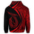 Hawaii Fish Hook Polynesian Zip Hoodie Circle Style Red - Polynesian Pride