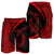 Hawaii Fish Hook Polynesian Men's Shorts - Circle Style Red - AH - Polynesian Pride